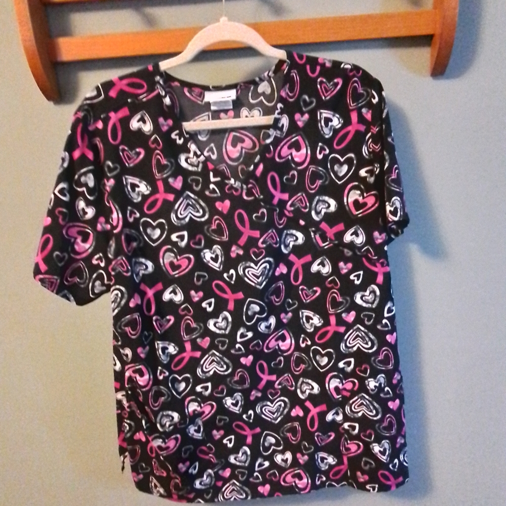 Breast cancer awareness scrub ttop